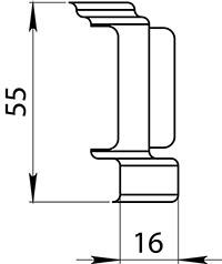INF835 накладка 75 на карниз нижний прямая (схема)