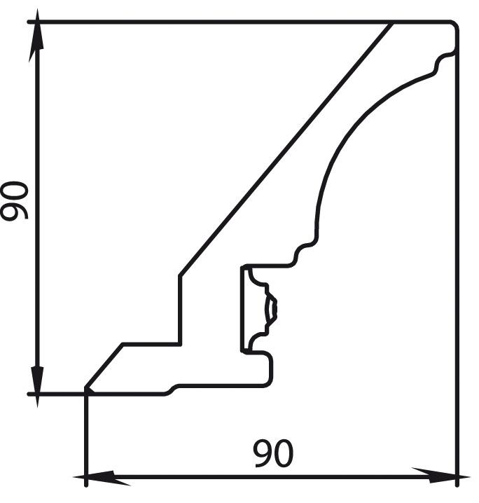INF860 карниз верхний прямой;
INF862 карниз верхний полукруглый (схема)